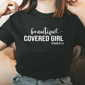 Beautiful covered girl Psalm 91 Unisex T-shirt Faith based Graphic